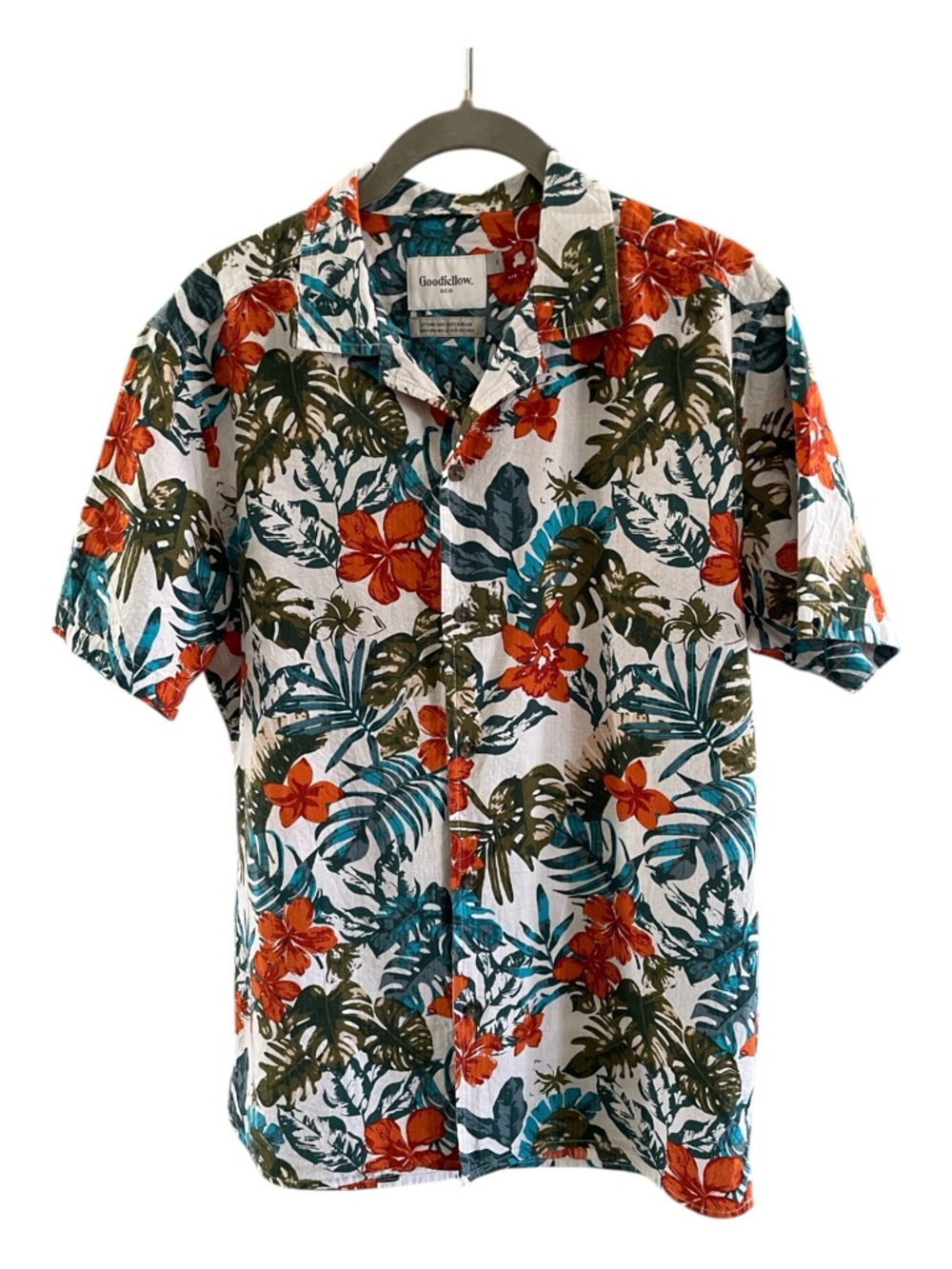 ♥️Good-fellow & Co♥️Men’s  Tropical Floral Hawaiian Short-Sleeve Shirt Size S